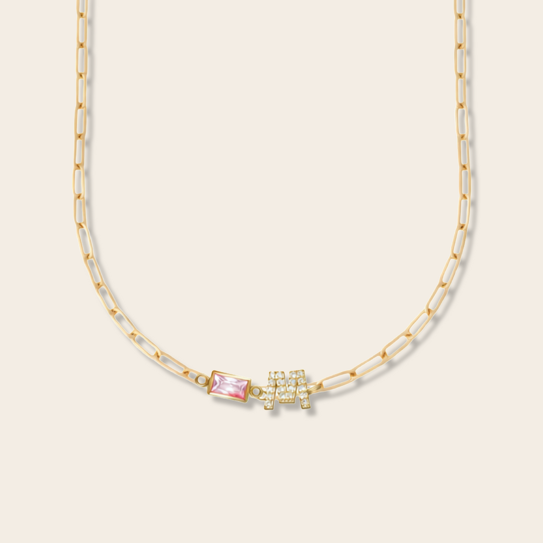 PAVÉ INITIAL NECKLACE