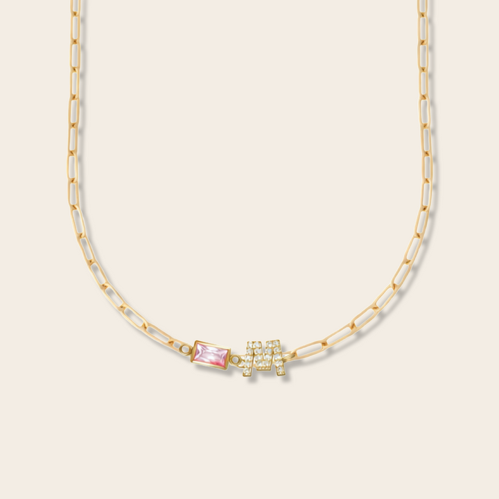 PAVÉ INITIAL NECKLACE