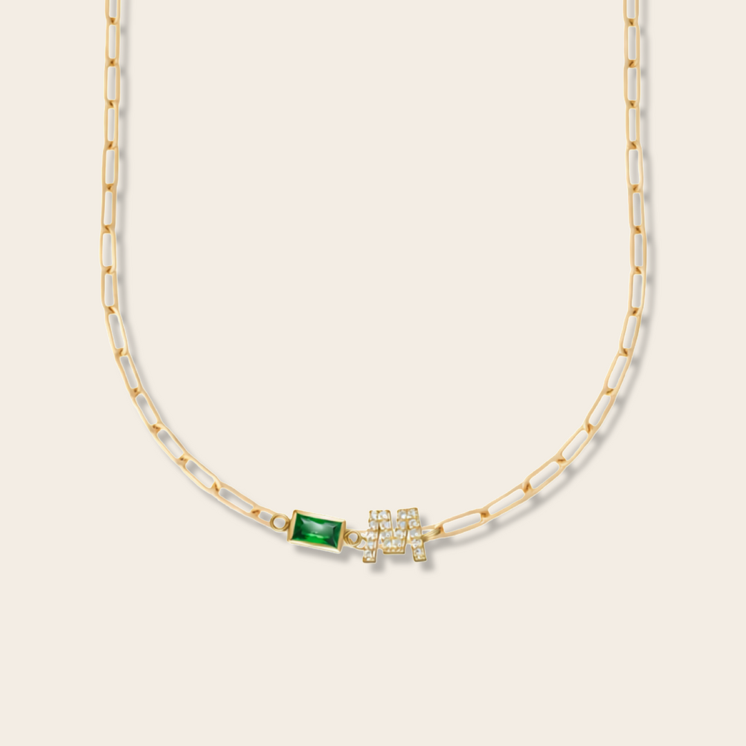 PAVÉ INITIAL NECKLACE