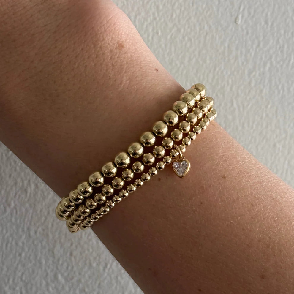 HEART BRACELET TRIPLE STACK