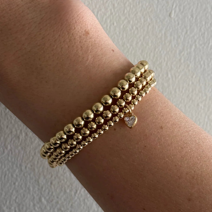 HEART BRACELET TRIPLE STACK
