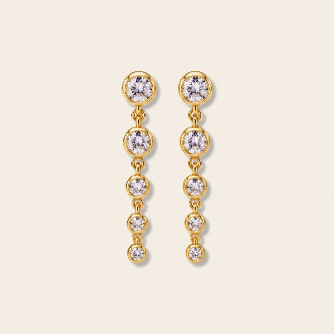 LINEA BEZEL DRIP EARRINGS
