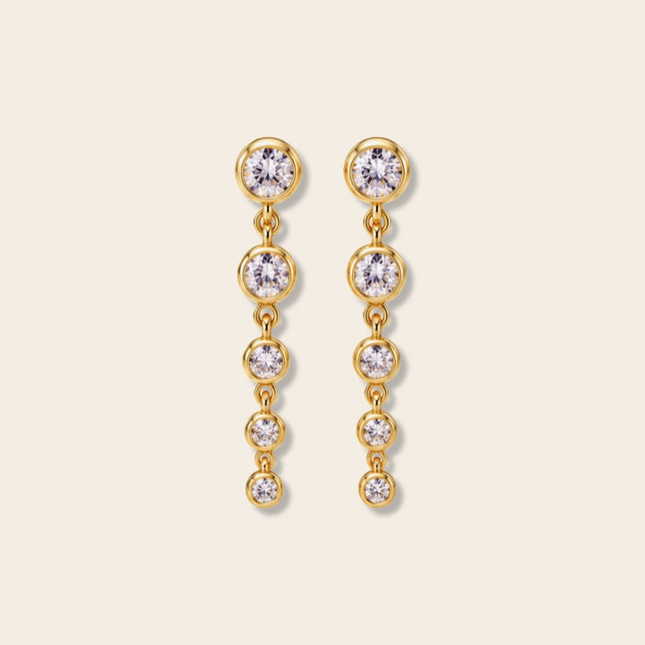 LINEA BEZEL DRIP EARRINGS