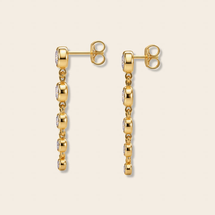 LINEA BEZEL DRIP EARRINGS