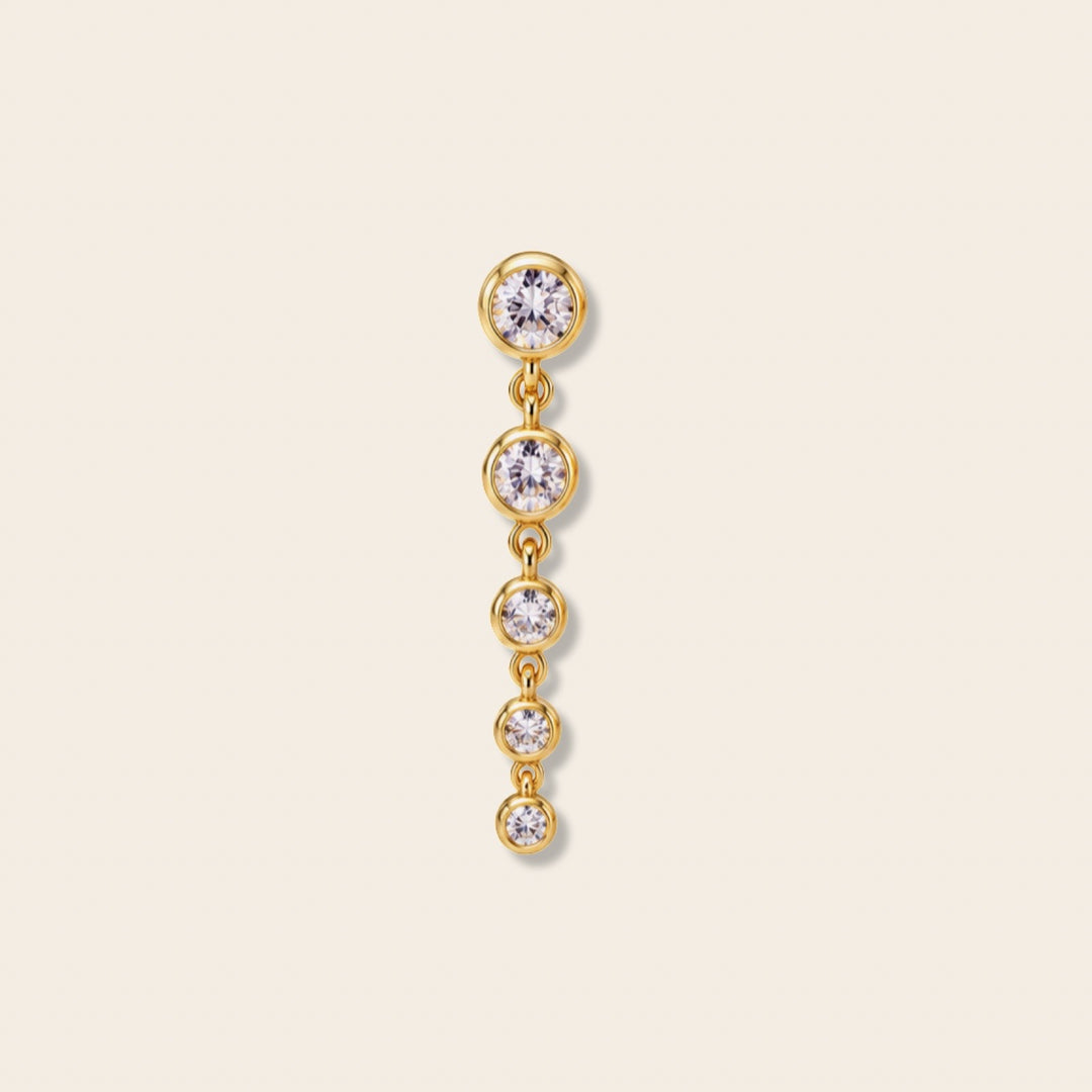 LINEA BEZEL DRIP EARRINGS