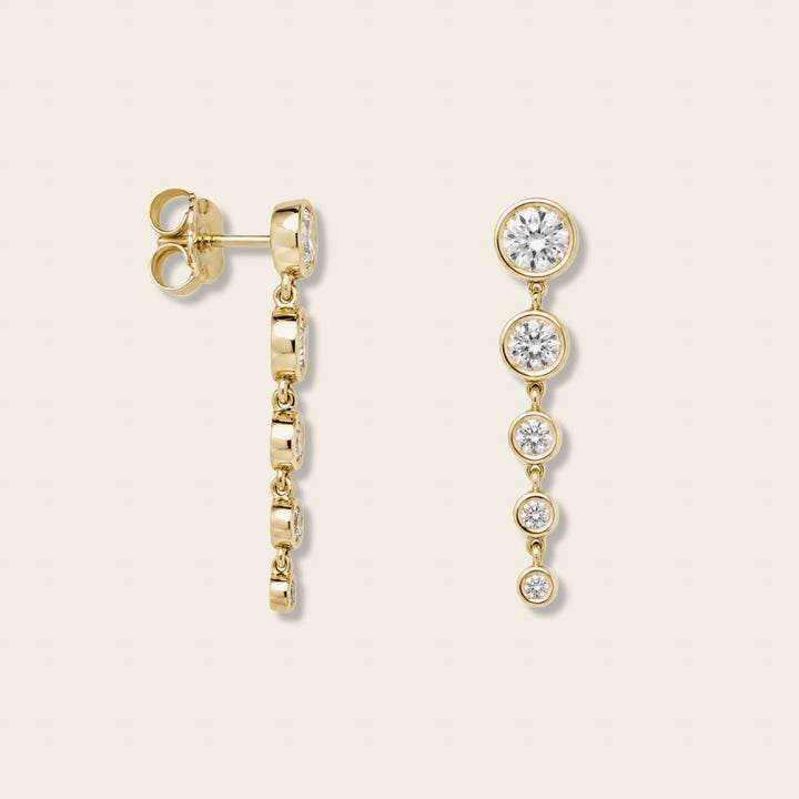 LINEA BEZEL DRIP EARRINGS