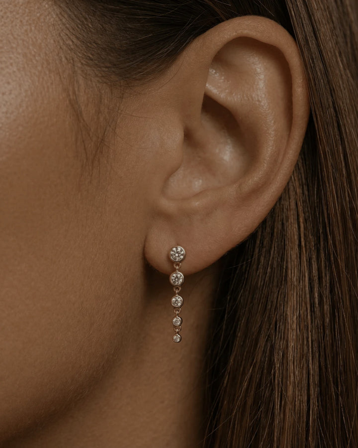 LINEA BEZEL DRIP EARRINGS