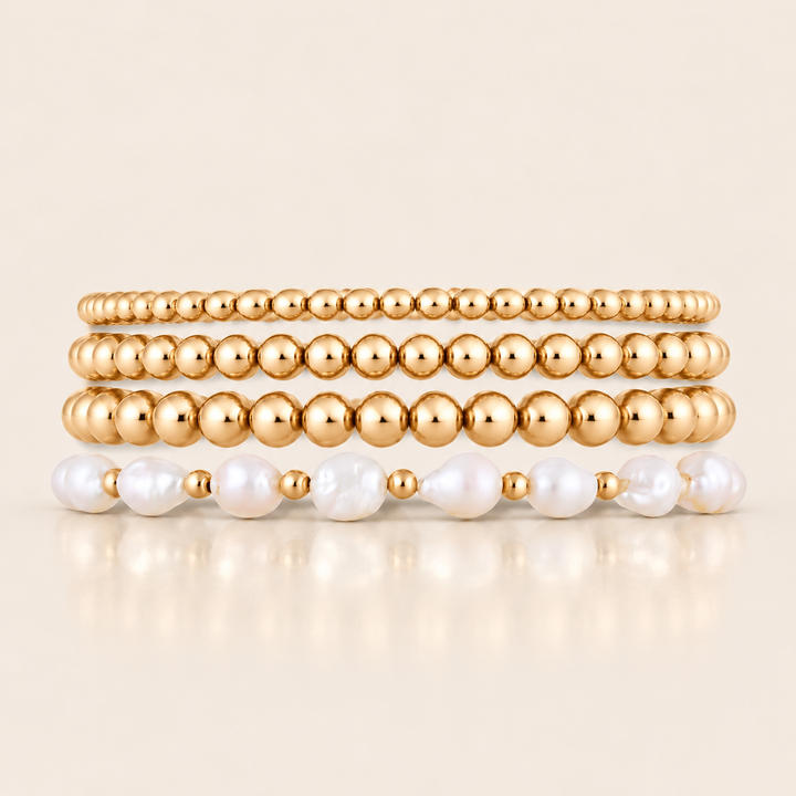 IVORY BRACELET FOUR STACK
