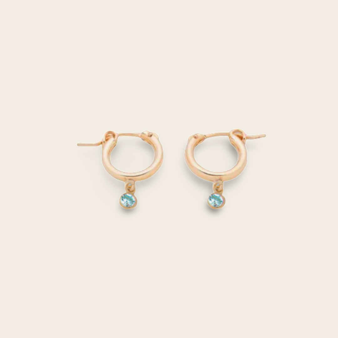 BIRTHSTONE MINI HOOPS