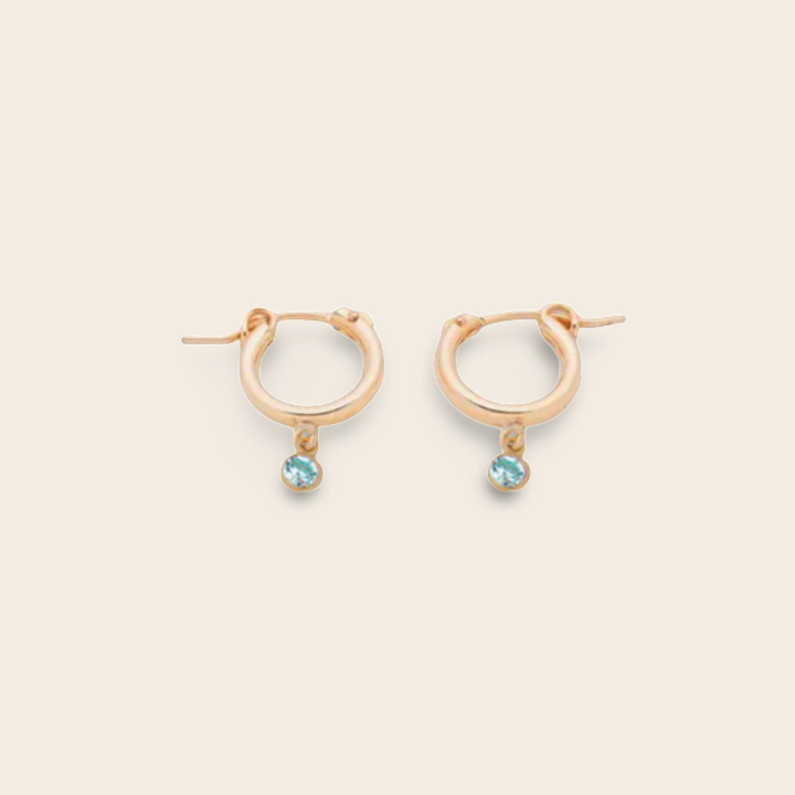BIRTHSTONE MINI HOOPS