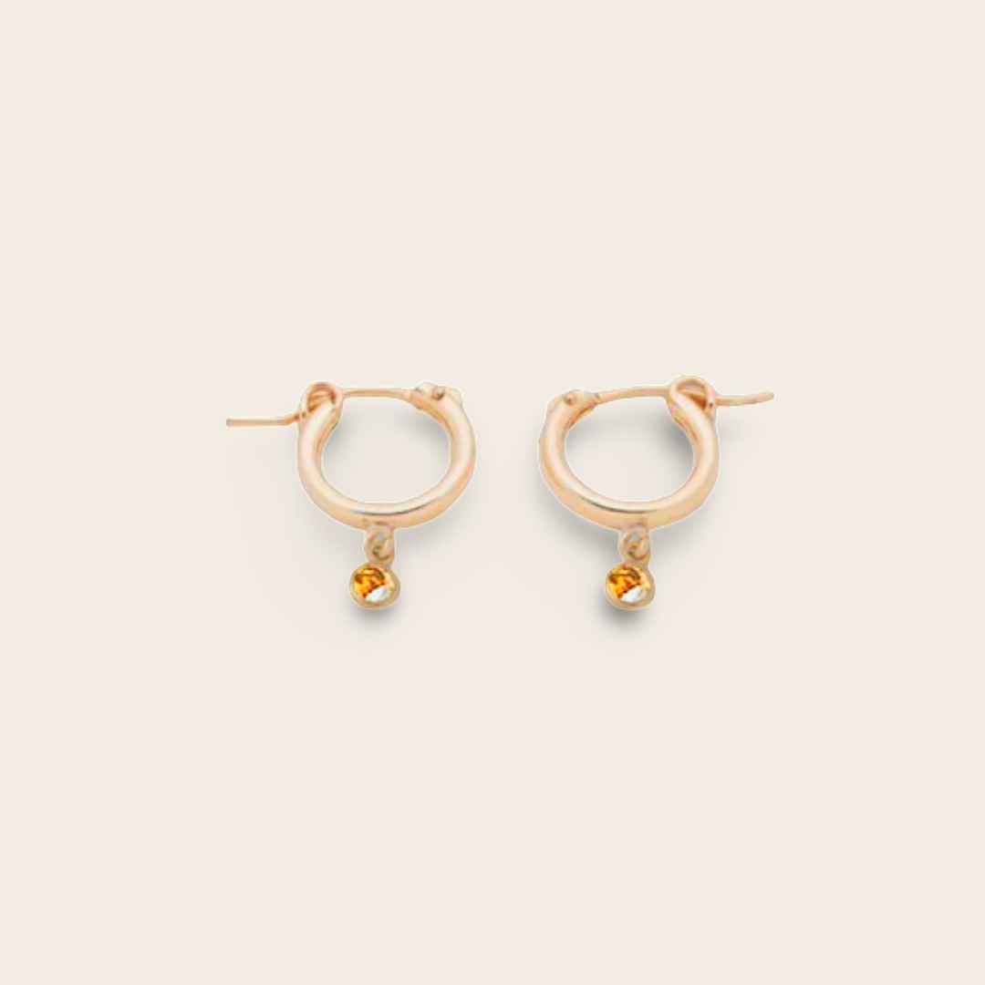 BIRTHSTONE MINI HOOPS