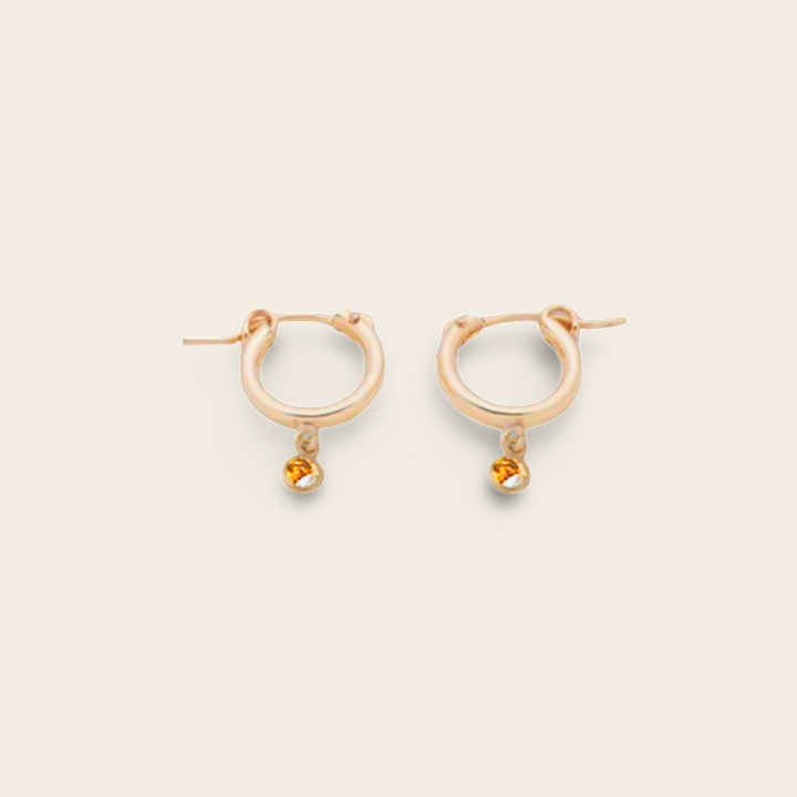BIRTHSTONE MINI HOOPS