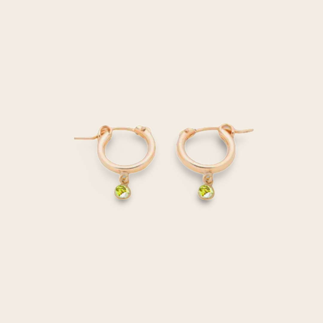 BIRTHSTONE MINI HOOPS