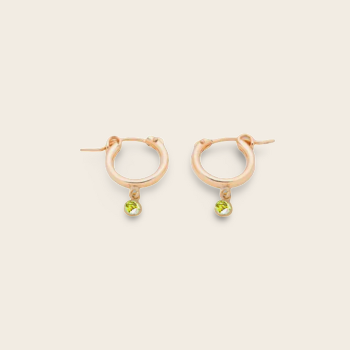 BIRTHSTONE MINI HOOPS