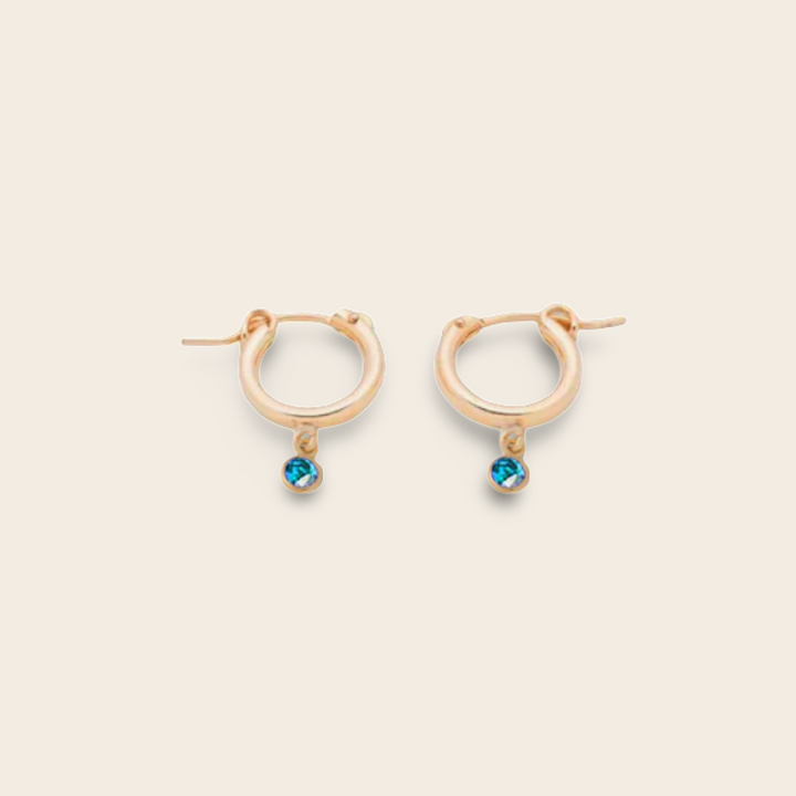 BIRTHSTONE MINI HOOPS