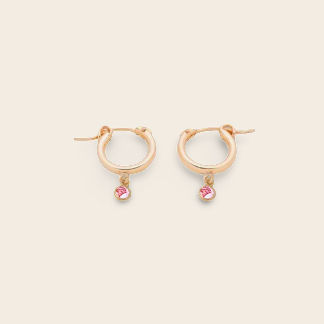 BIRTHSTONE MINI HOOPS