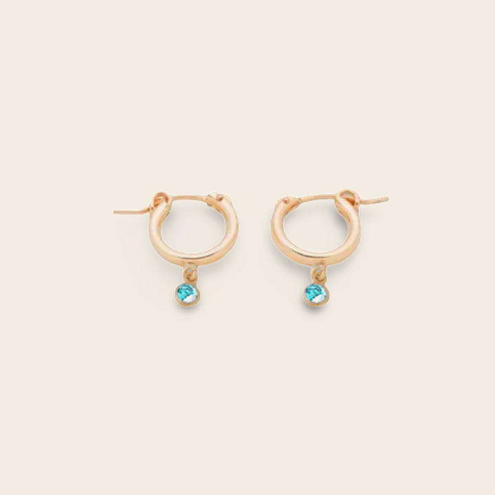 BIRTHSTONE MINI HOOPS