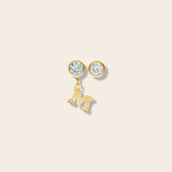 PAVÉ INITIAL EARRINGS