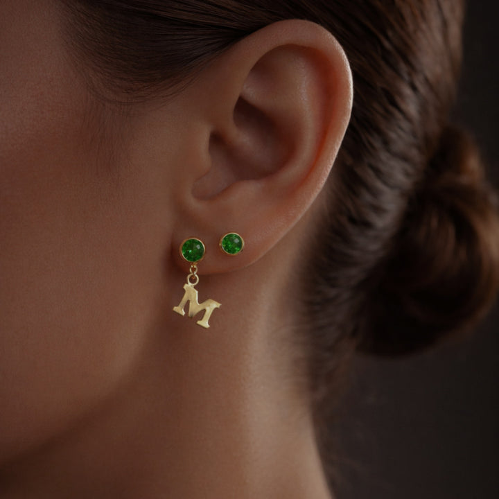 PAVÉ INITIAL EARRINGS