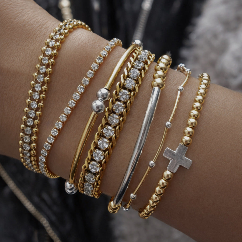 TWO TONE FINE BRACELET