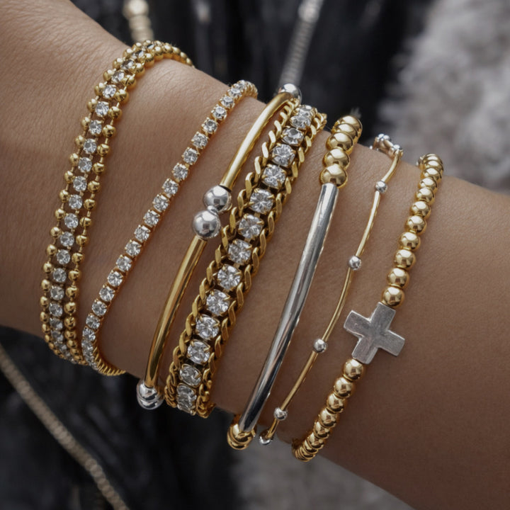 TWO TONE FINE BRACELET