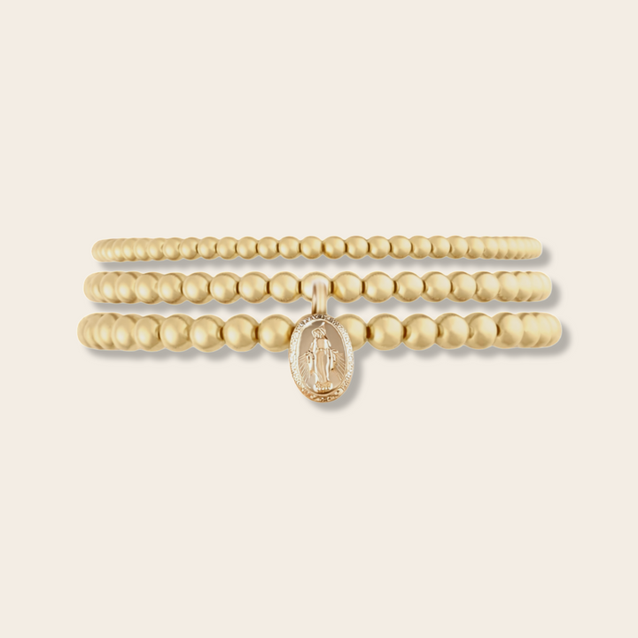 BLESSED MARY BRACELET TRIPLE STACK