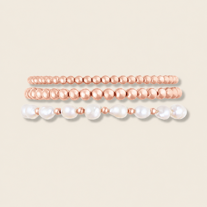 IVORY BRACELET TRIPLE STACK