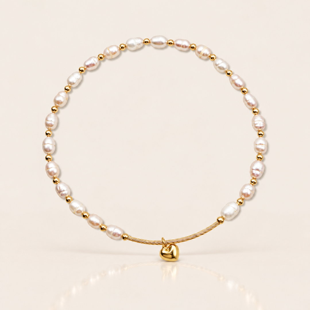 PEARL HEART ANKLET – Ivory