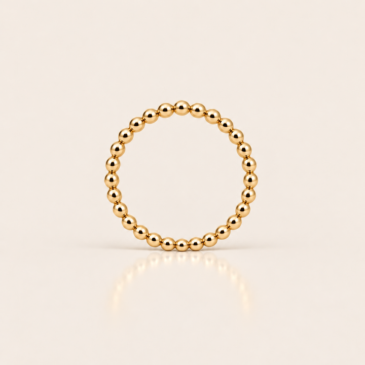 Ball Ring – zlatá, korálky 2,5 mm – MJewels