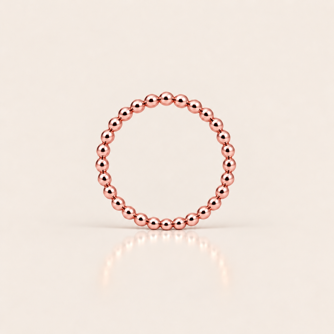 Ball Ring – rose gold, korálky 2,5 mm – MJewels