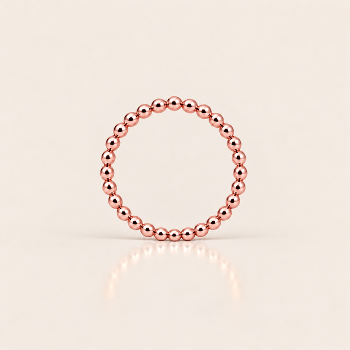 Ball Ring – rose gold, korálky 2,5 mm – MJewels