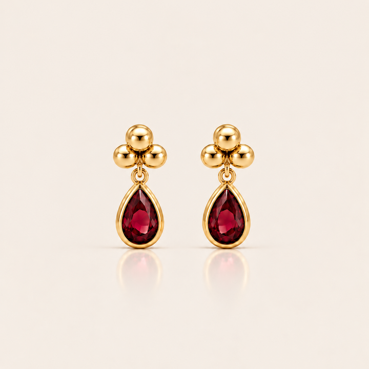 VELVET DROP EARRINGS – Burgundy