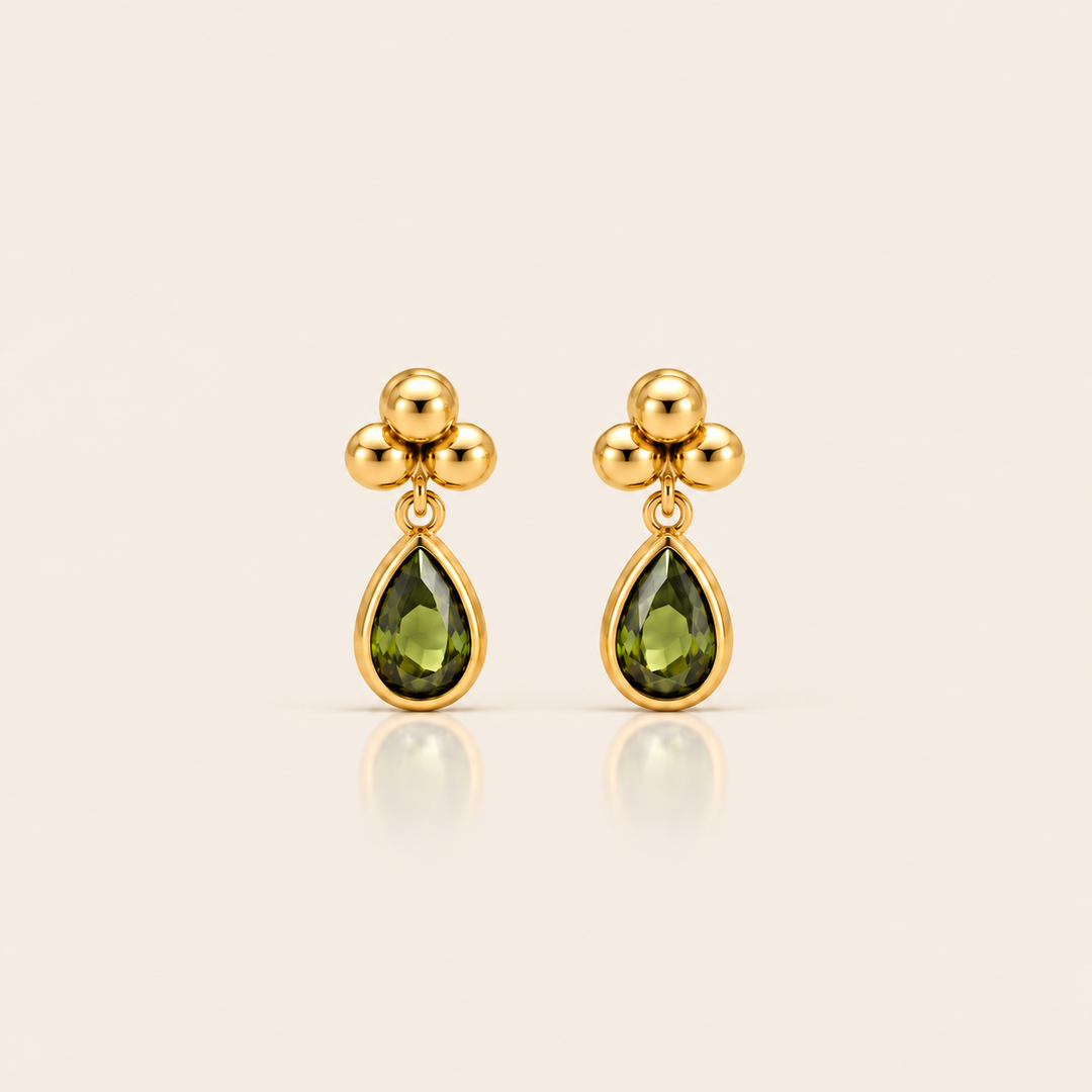 VELVET DROP EARRINGS – Olivová