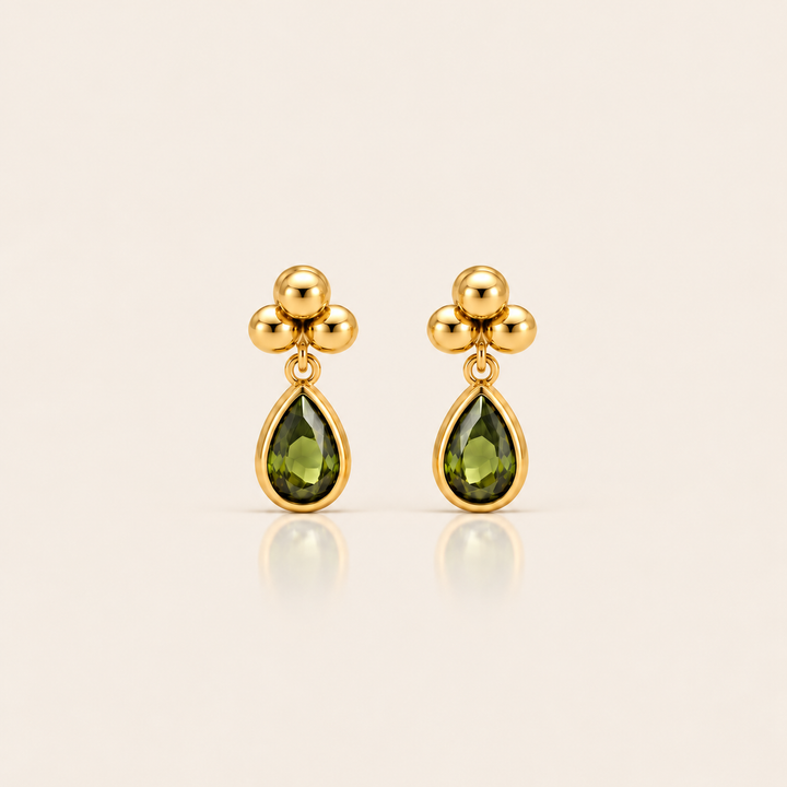 VELVET DROP EARRINGS – Olivová