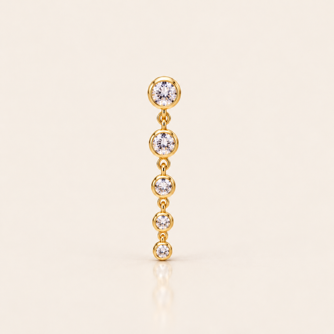 LINEA BEZEL DRIP EARRING – Single