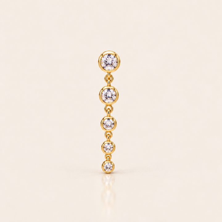LINEA BEZEL DRIP EARRING – Single