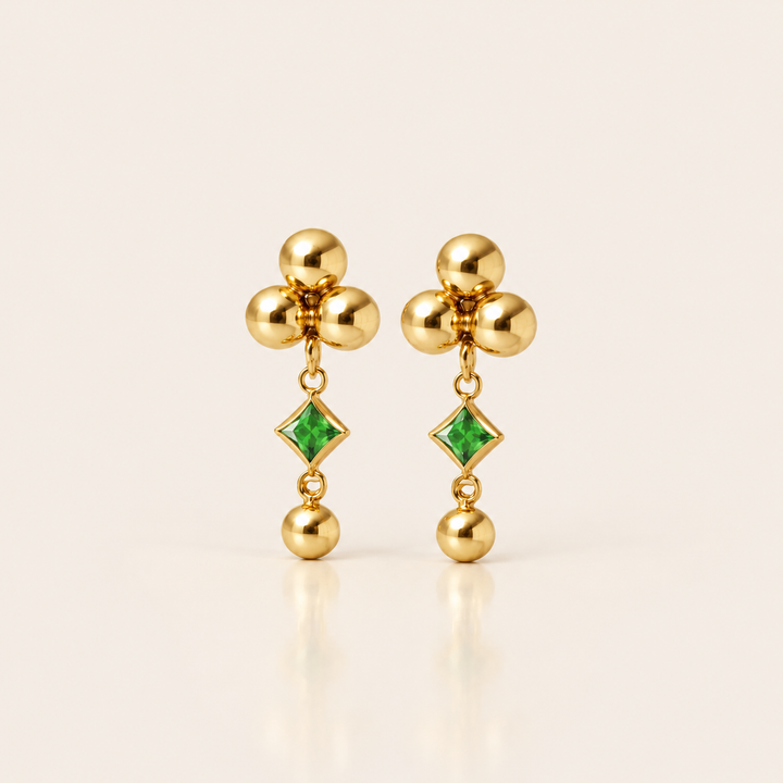 GOLDE MUSE EARRINGS – Zelená