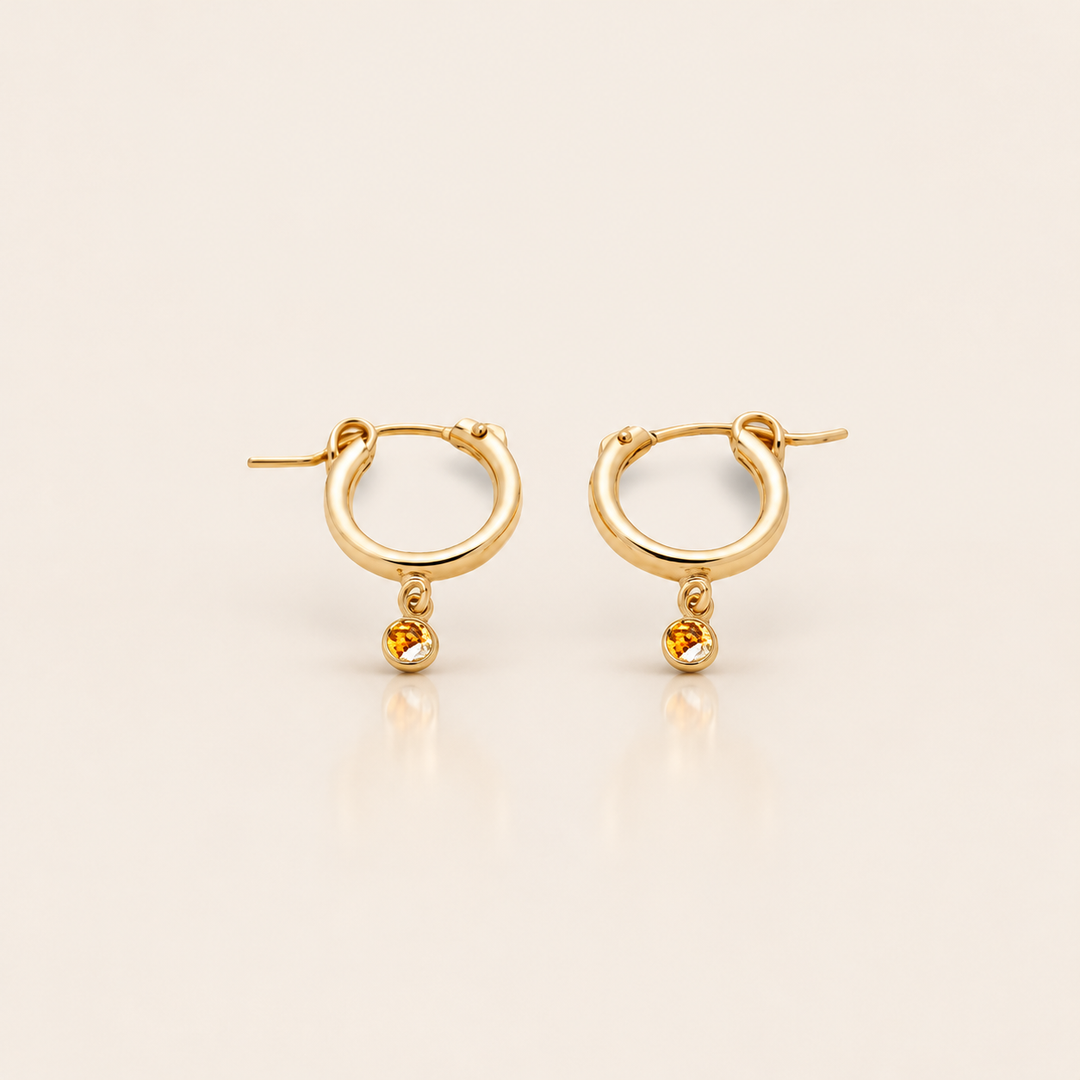 BIRTHSTONE MINI HOOPS – Červenec