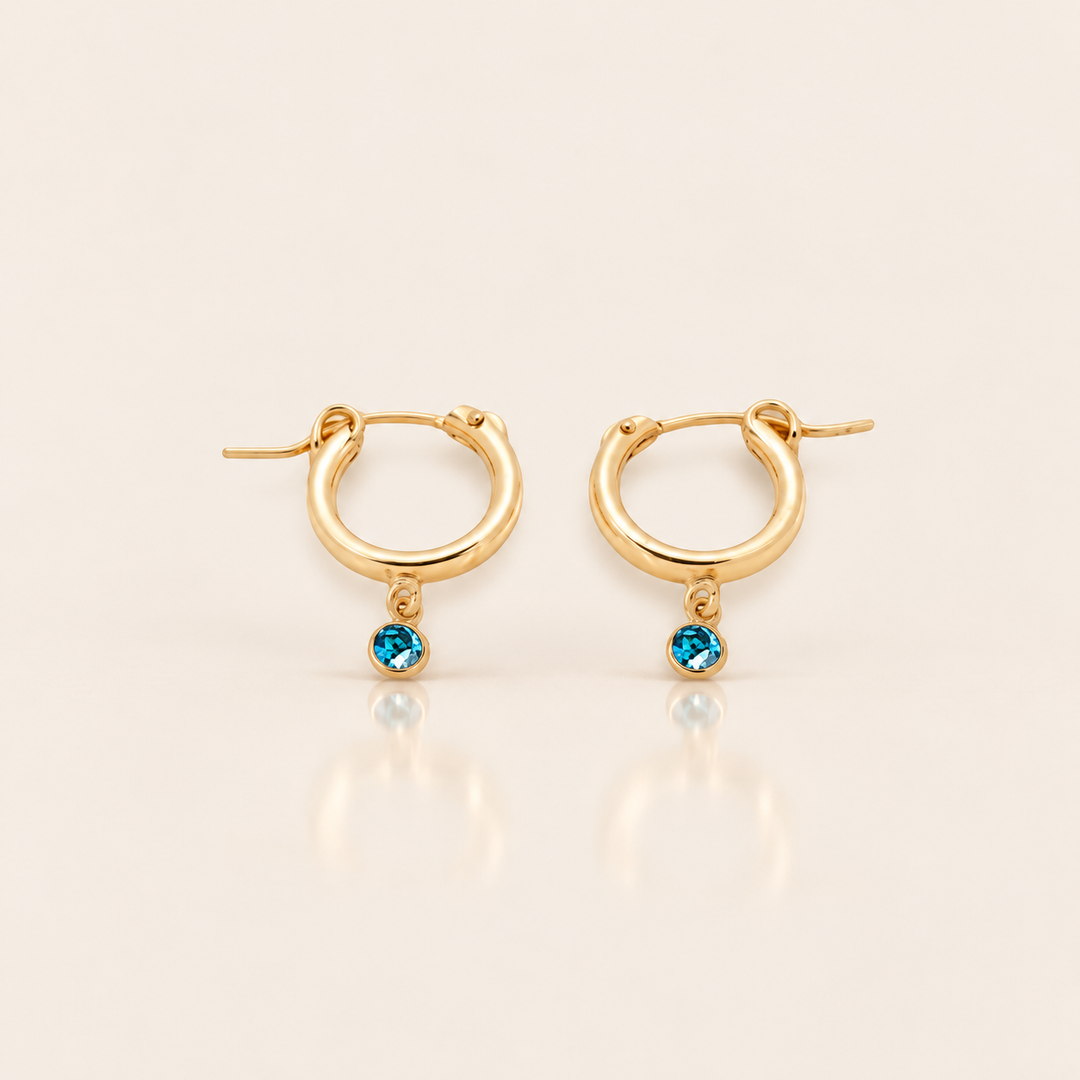 BIRTHSTONE MINI HOOPS – Září