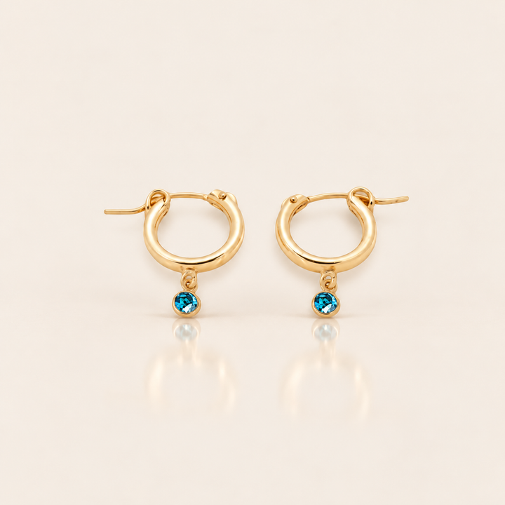 BIRTHSTONE MINI HOOPS – Září