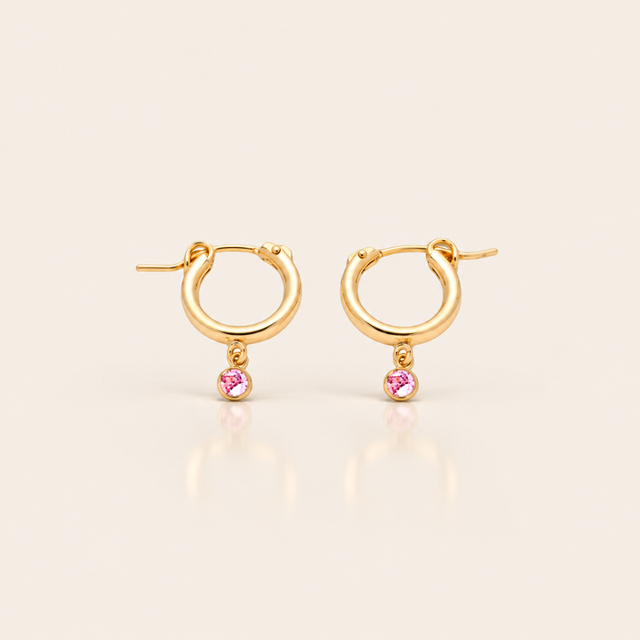 BIRTHSTONE MINI HOOPS – Říjen