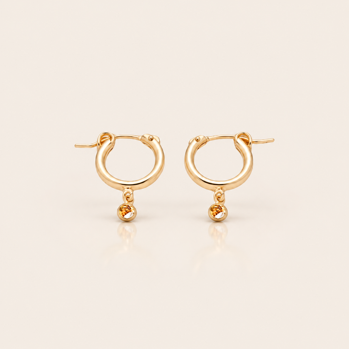 BIRTHSTONE MINI HOOPS – Listopad