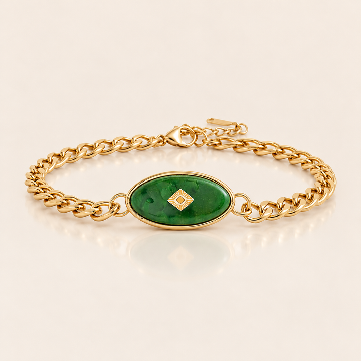 EMERALD CHAIN BRACELET – produktová fotografie