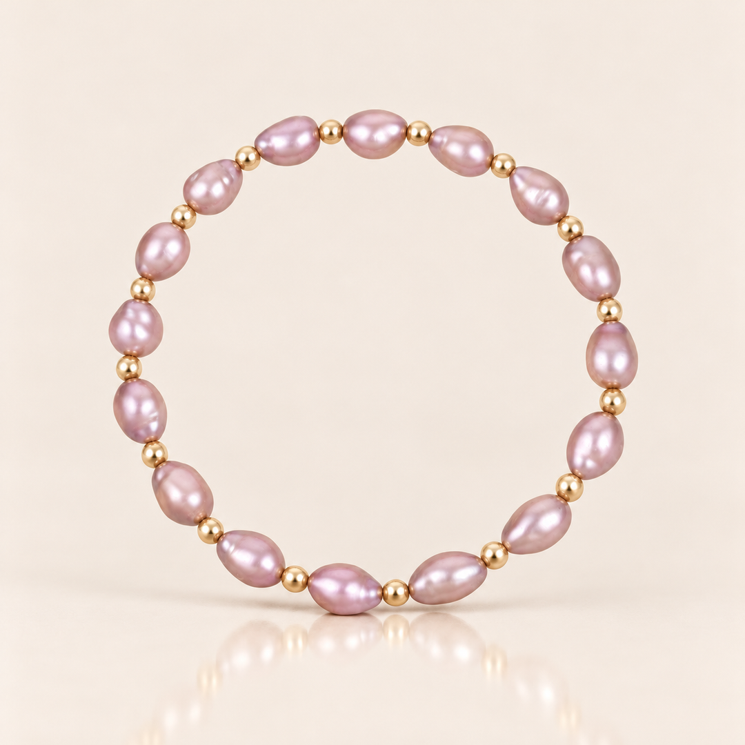 Ivory Bracelet – Mauve Pink