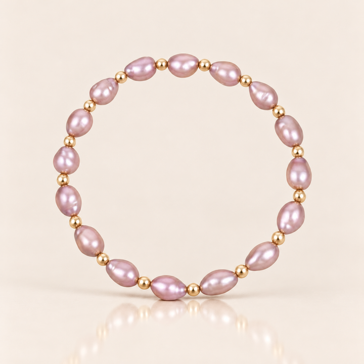Ivory Bracelet – Mauve Pink