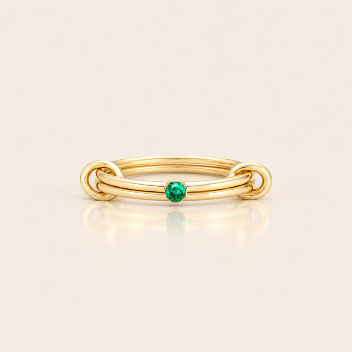Linked Ring – Zelená – produktová fotografie MJewels