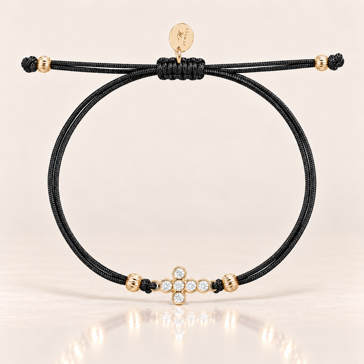 Little Luxe Bracelet – Cross – černá