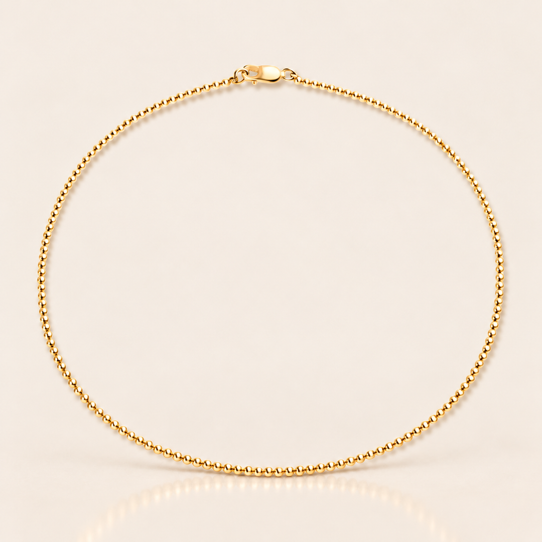 BALL NECKLACE – Zlatá / 2 mm