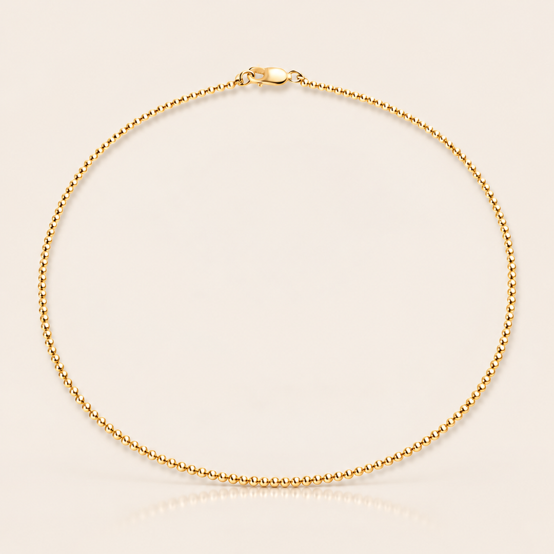 BALL NECKLACE – Zlatá / 2,5 mm
