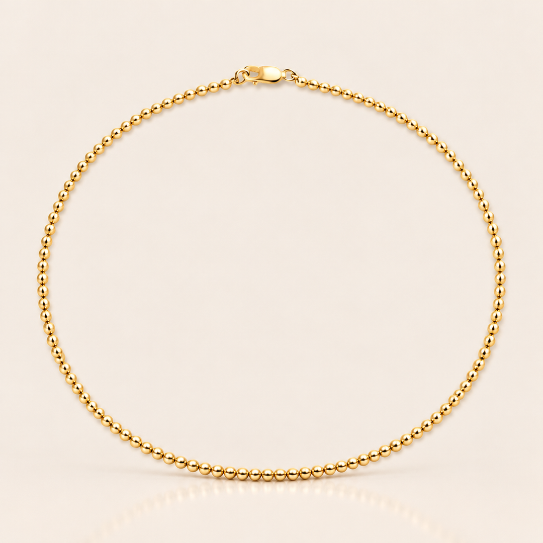 BALL NECKLACE – Zlatá / 4mm